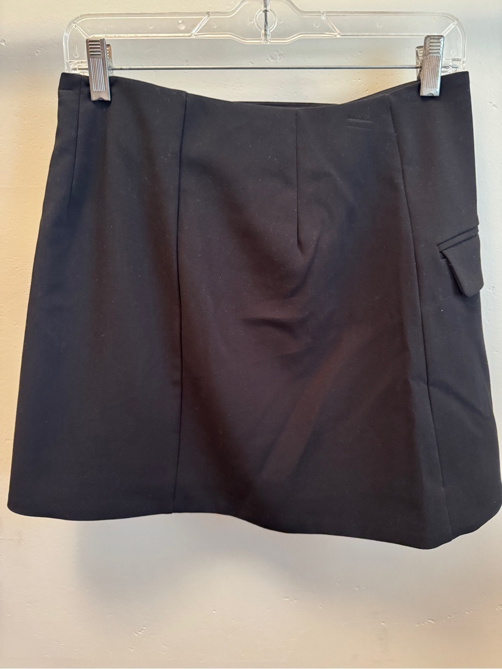 A New Day Black Button-Front Mini Skirt with Flap Pocket - Picture 2 of 3